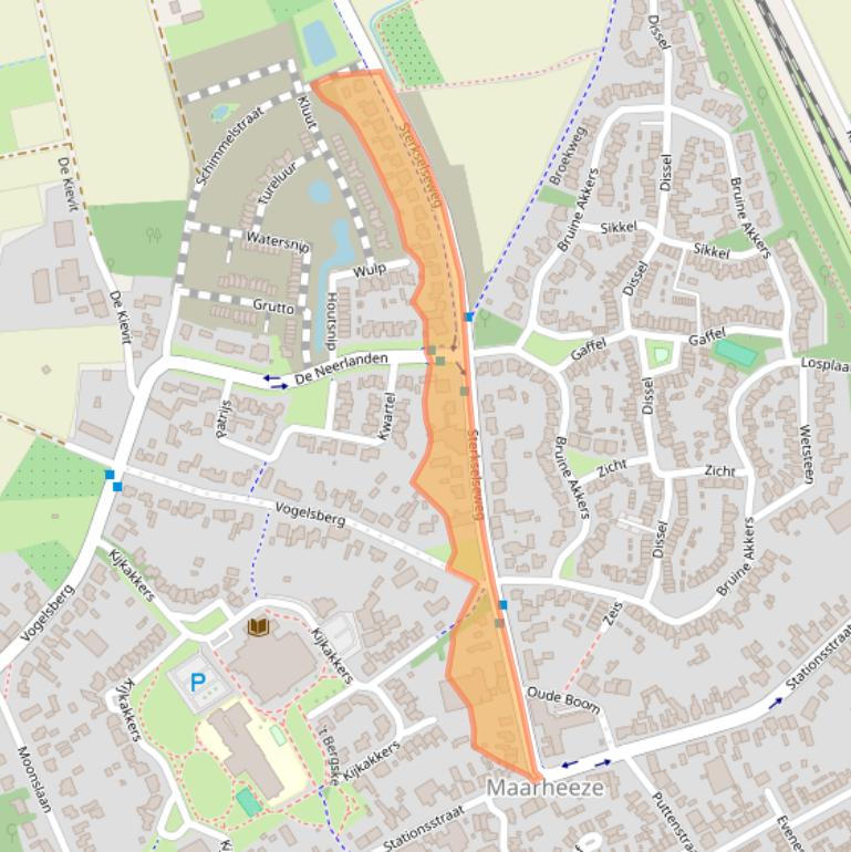 Kaart van postcodegebied 6026EB.