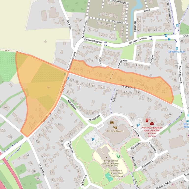 Kaart van postcodegebied 6026ED.