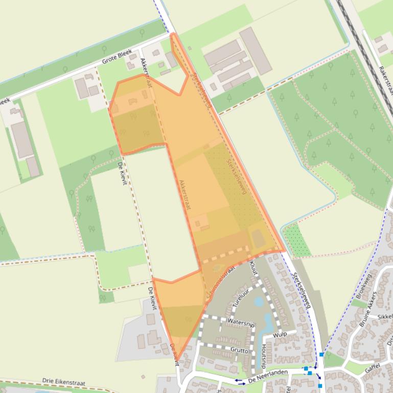 Kaart van postcodegebied 6026EE.