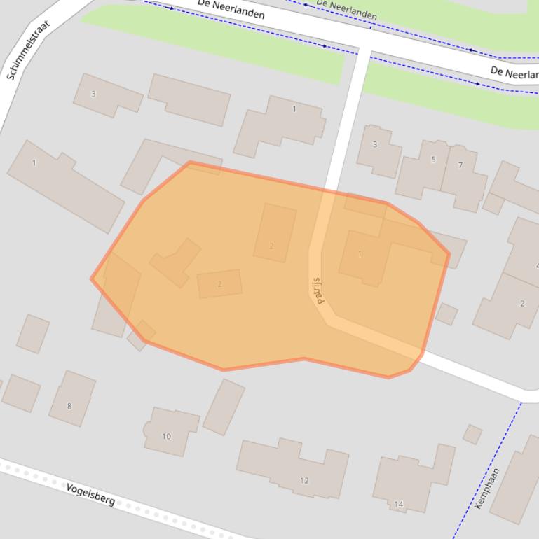 Kaart van postcodegebied 6026EW.