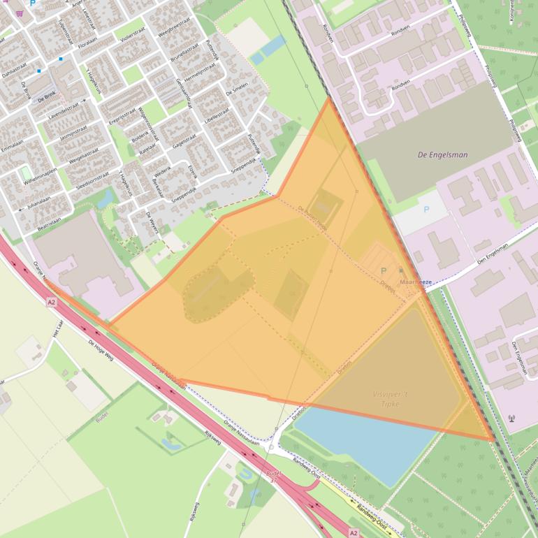 Kaart van postcodegebied 6026PV.