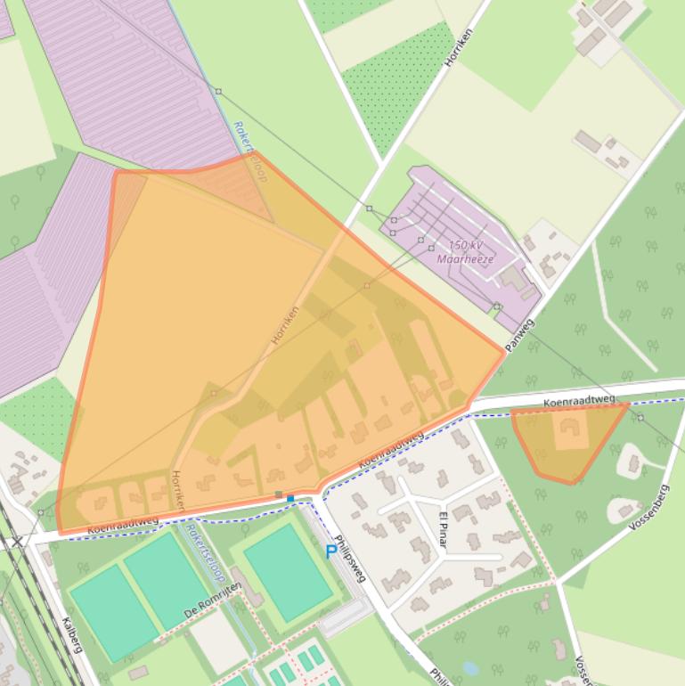 Kaart van postcodegebied 6026RC.