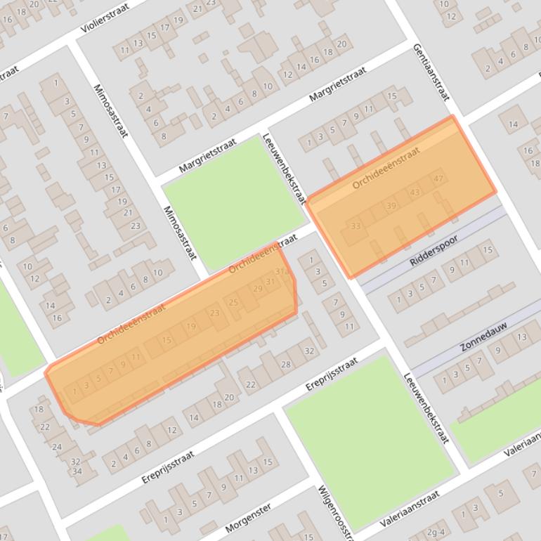 Kaart van postcodegebied 6026VC.