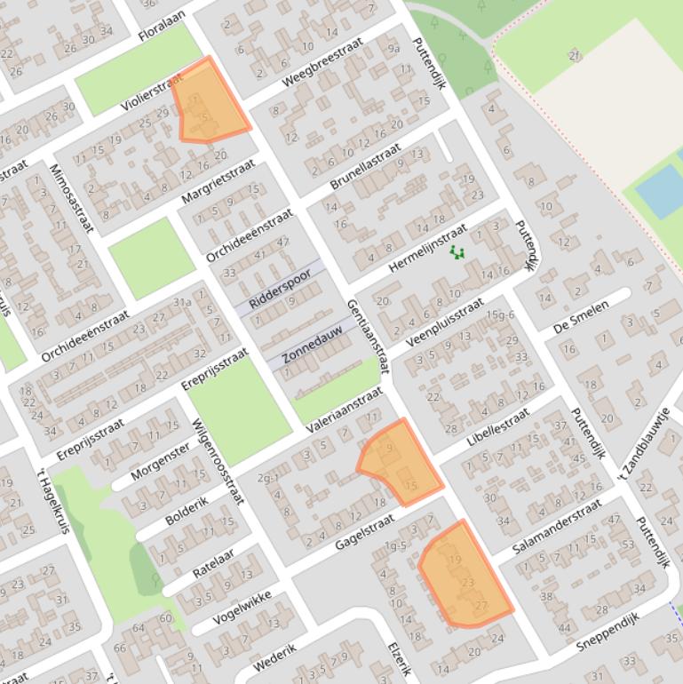 Kaart van postcodegebied 6026VJ.