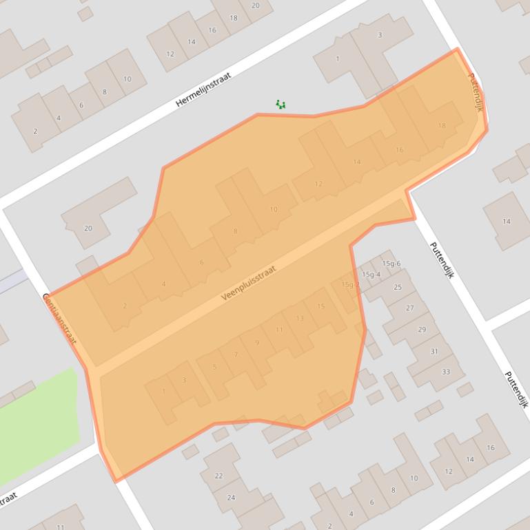 Kaart van postcodegebied 6026VN.