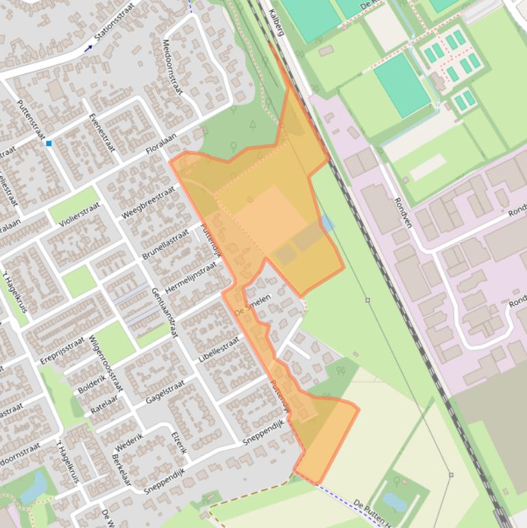 Kaart van postcodegebied 6026VZ.