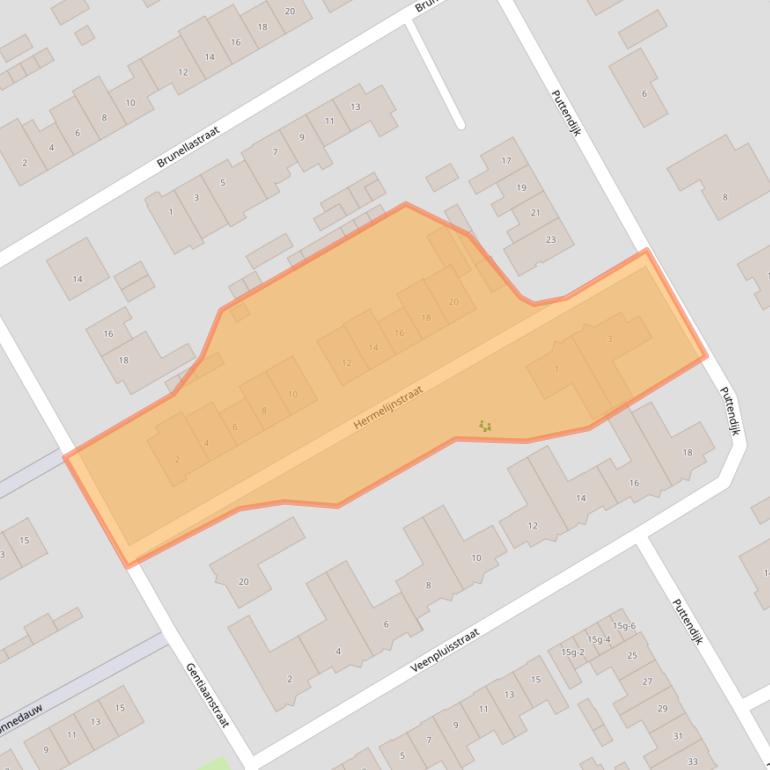 Kaart van postcodegebied 6026WB.