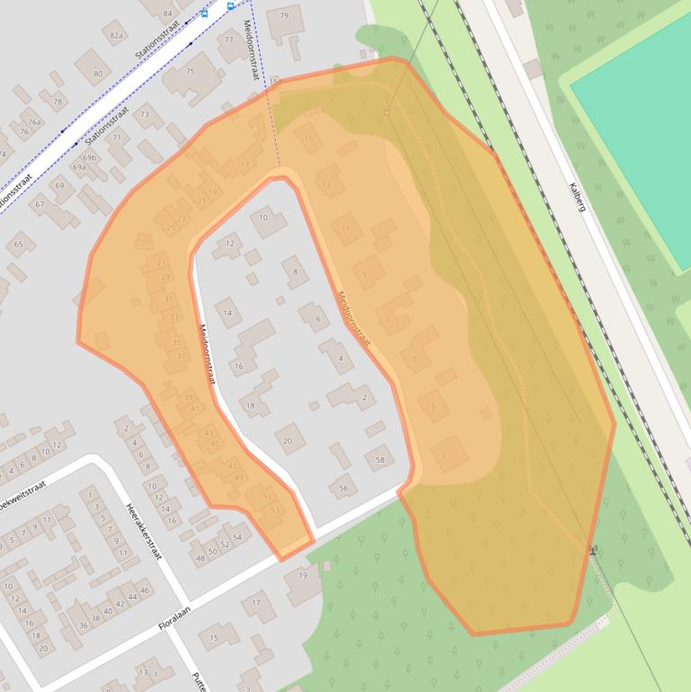 Kaart van postcodegebied 6026XG.