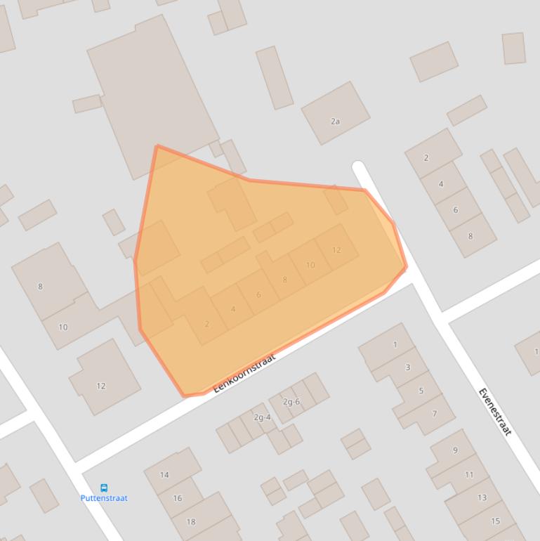 Kaart van postcodegebied 6026XT.