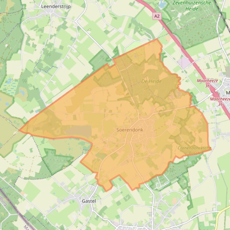 Kaartafbeelding, ingezoomd op postcodegebied 6027.