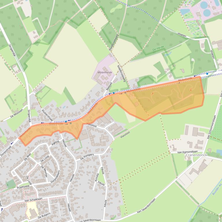 Kaart van postcodegebied 6027PX.
