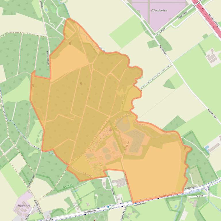 Kaart van postcodegebied 6027RC.