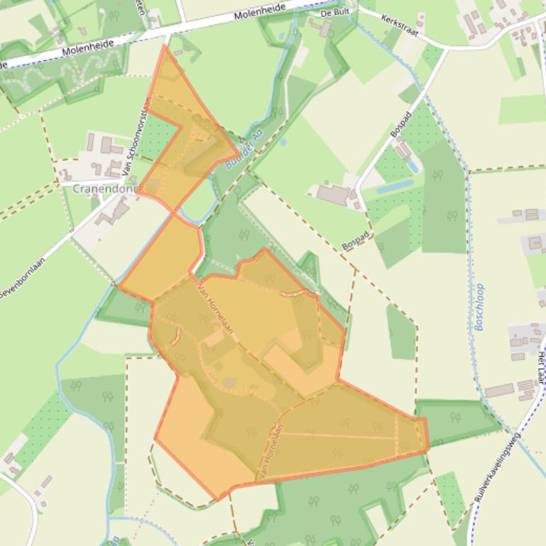 Kaart van postcodegebied 6027RL.