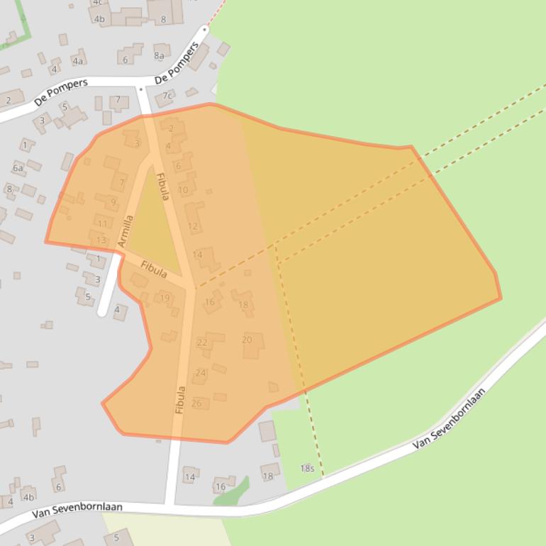 Kaart van postcodegebied 6027RT.