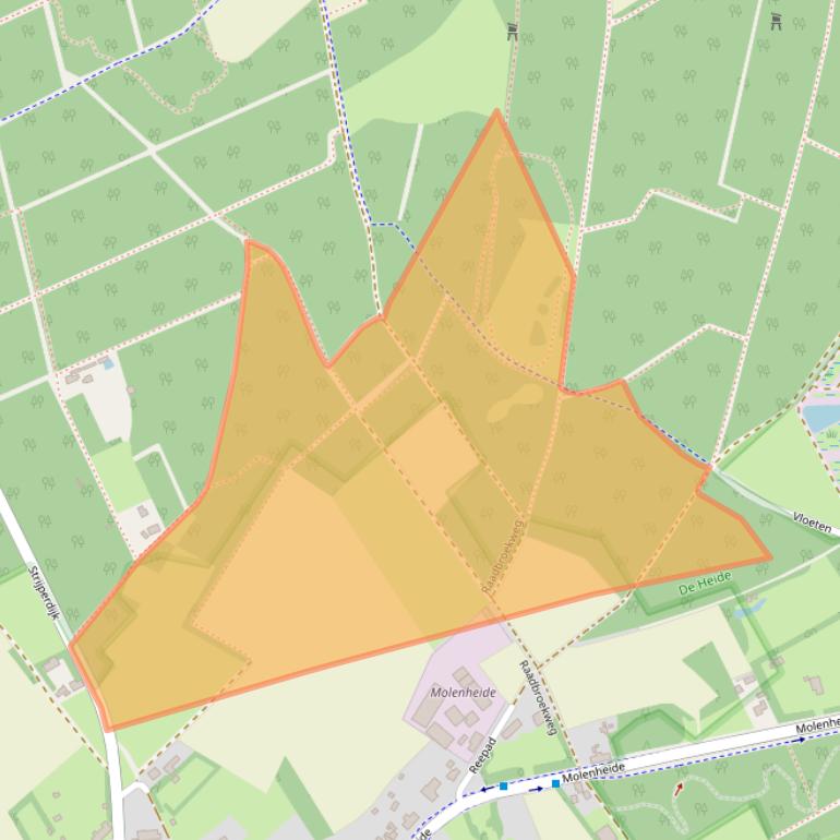 Kaart van postcodegebied 6027RZ.