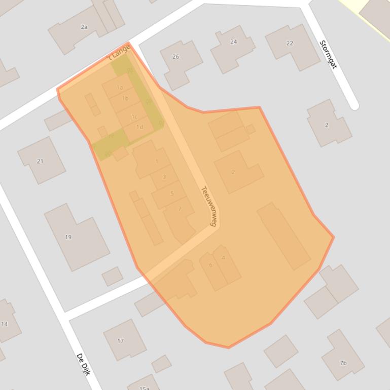 Kaart van postcodegebied 6028RP.