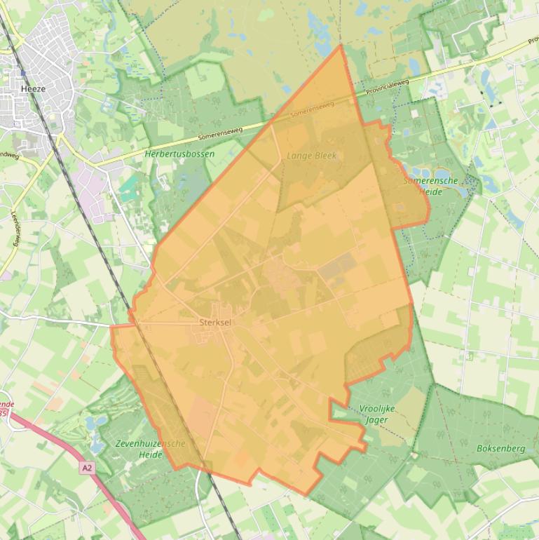 Kaart van postcodegebied 6029.