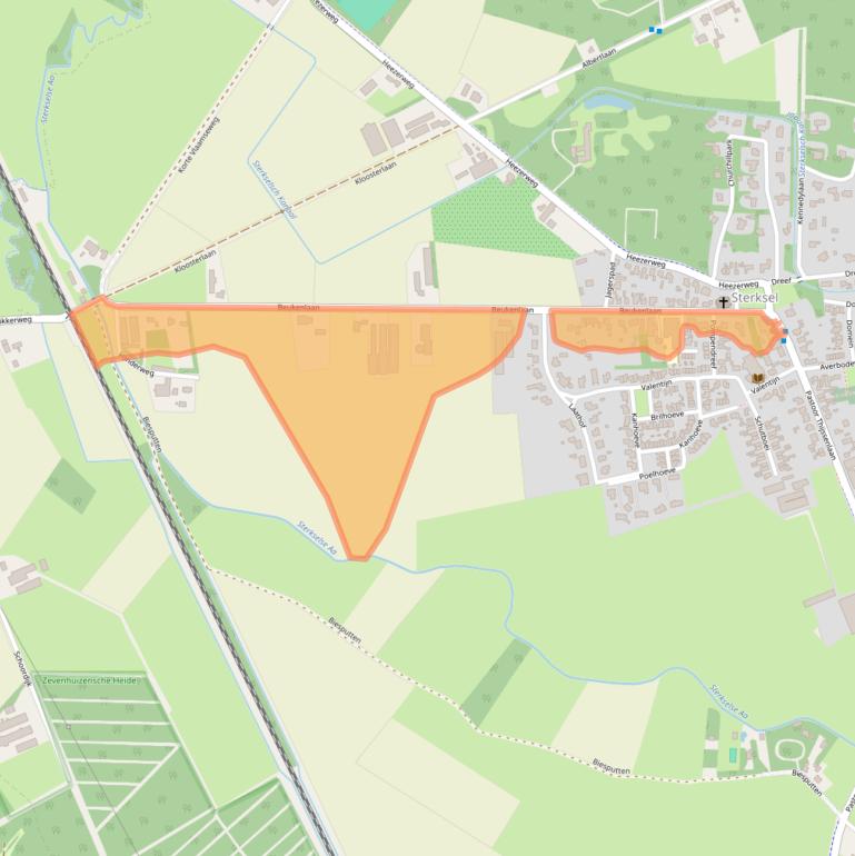 Kaart van postcodegebied 6029PZ.