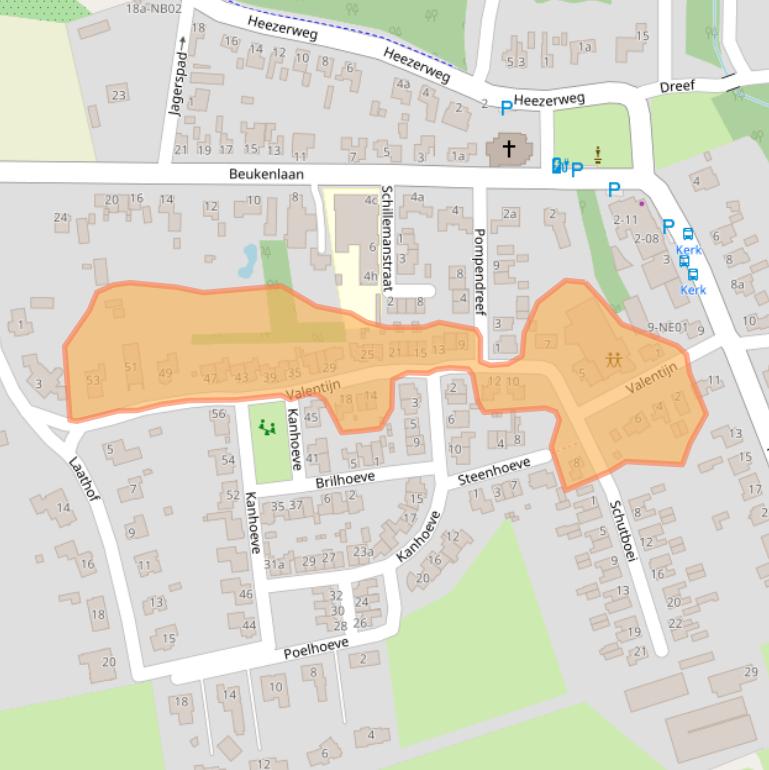 Kaart van postcodegebied 6029RJ.
