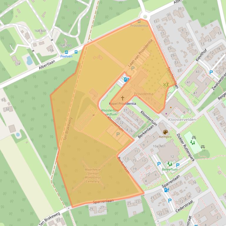 Kaart van postcodegebied 6029TA.
