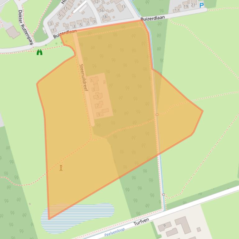 Kaart van postcodegebied 6029TZ.