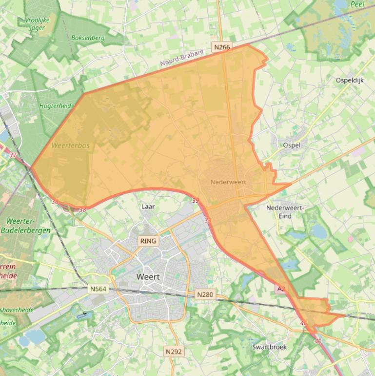 Kaart van postcodegebied 6031.