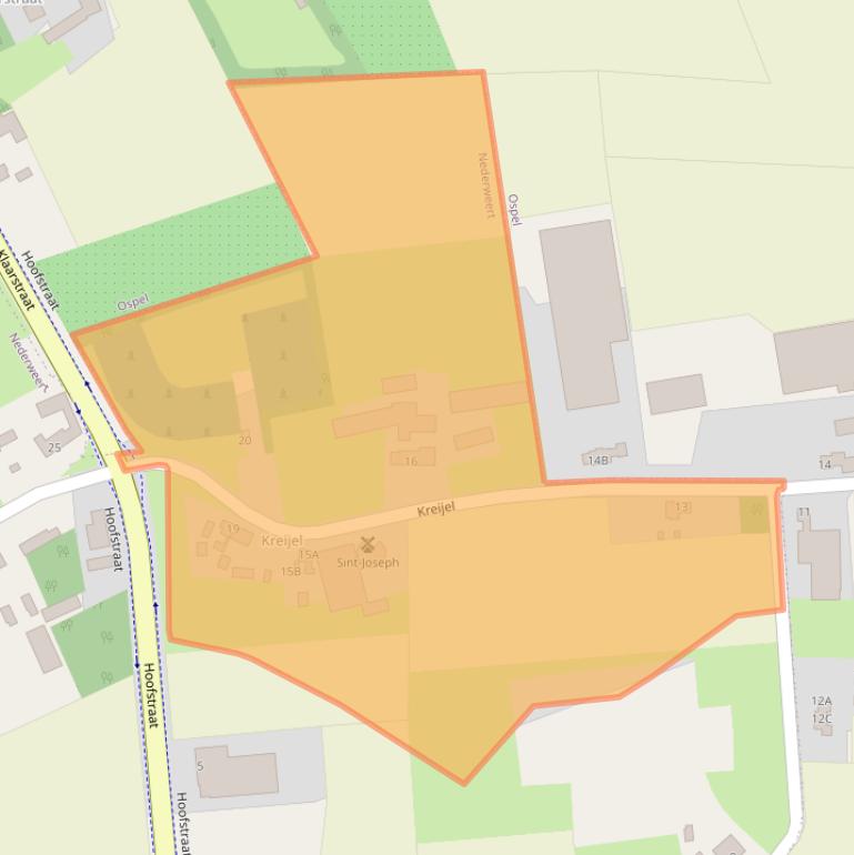 Kaart van postcodegebied 6031AA.