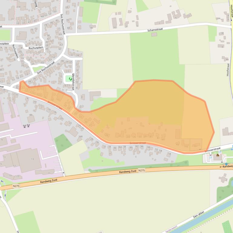 Kaart van postcodegebied 6031AD.