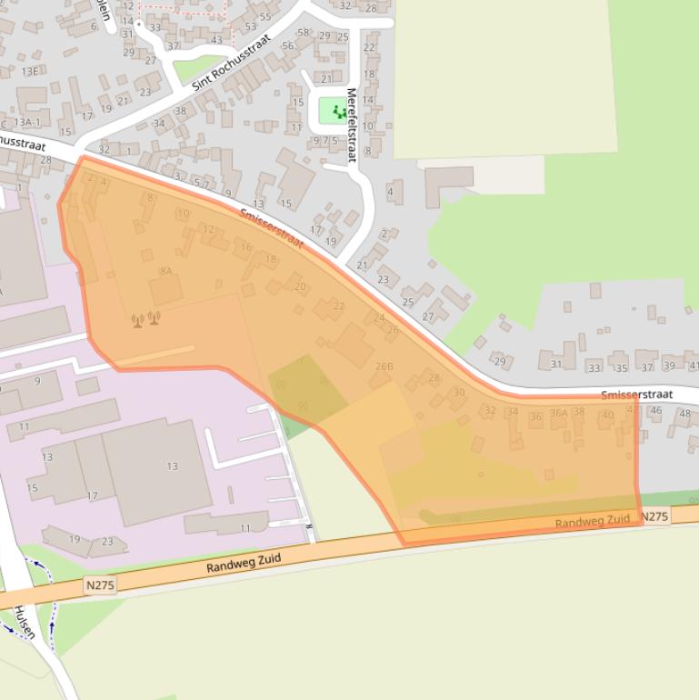 Kaart van postcodegebied 6031AE.