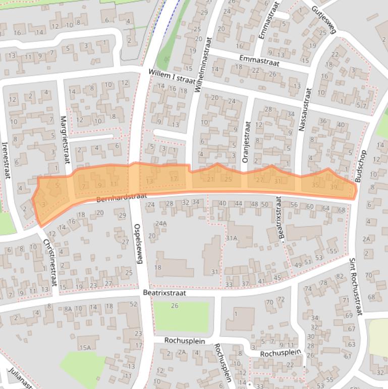 Kaart van postcodegebied 6031AW.