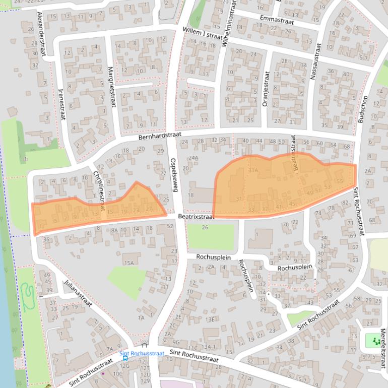 Kaart van postcodegebied 6031BB.