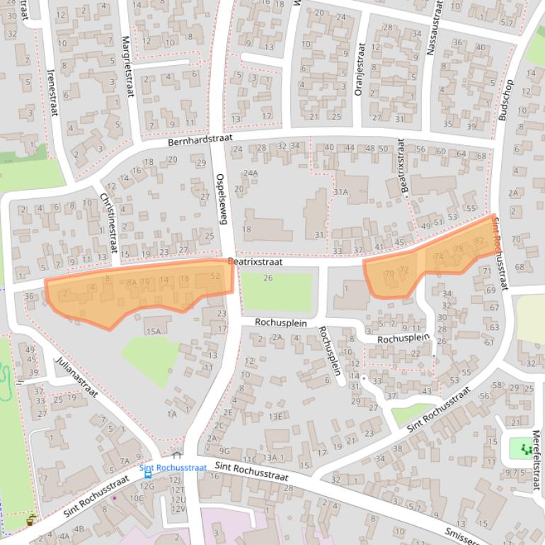 Kaart van postcodegebied 6031BC.