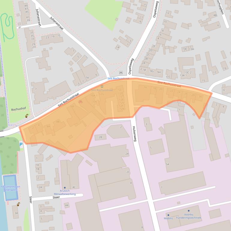 Kaart van postcodegebied 6031BH.