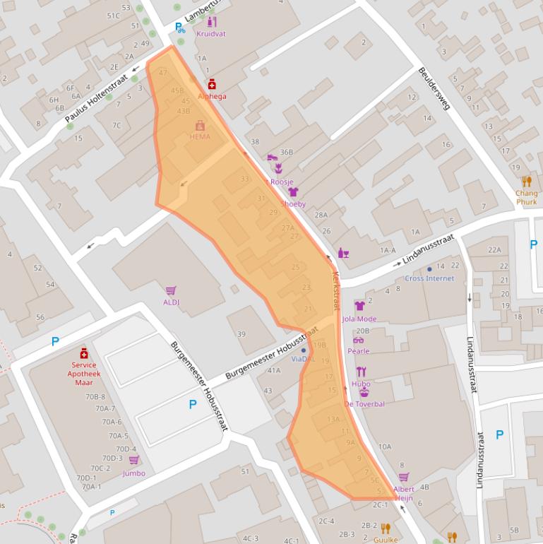 Kaart van postcodegebied 6031CE.