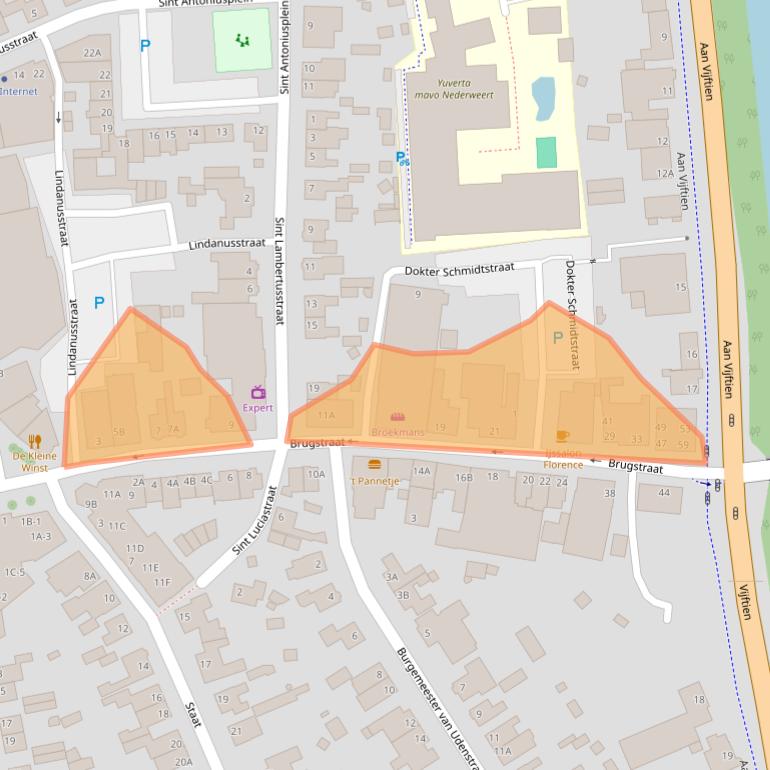 Kaart van postcodegebied 6031EE.