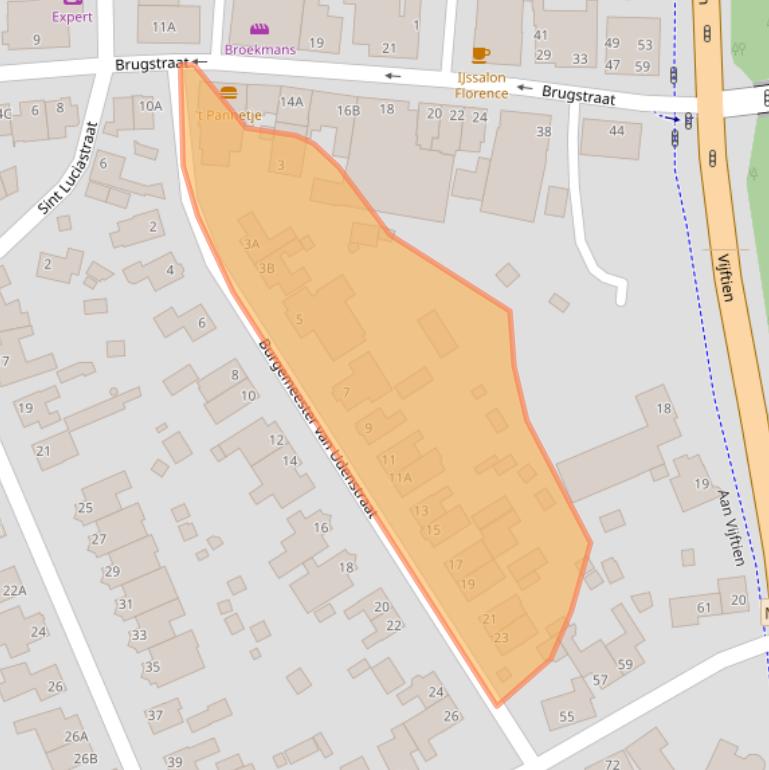 Kaart van postcodegebied 6031EH.