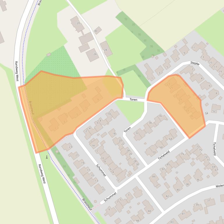 Kaart van postcodegebied 6031GG.