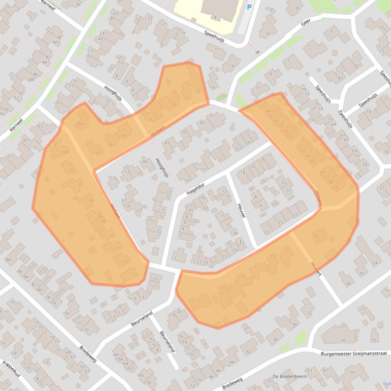 Kaart van postcodegebied 6031GS.