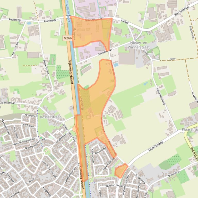 Kaart van postcodegebied 6031NK.