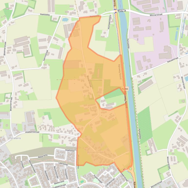 Kaart van postcodegebied 6031NS.