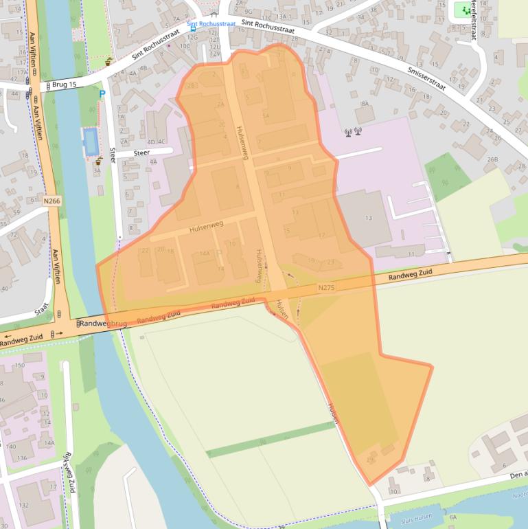 Kaart van postcodegebied 6031SP.