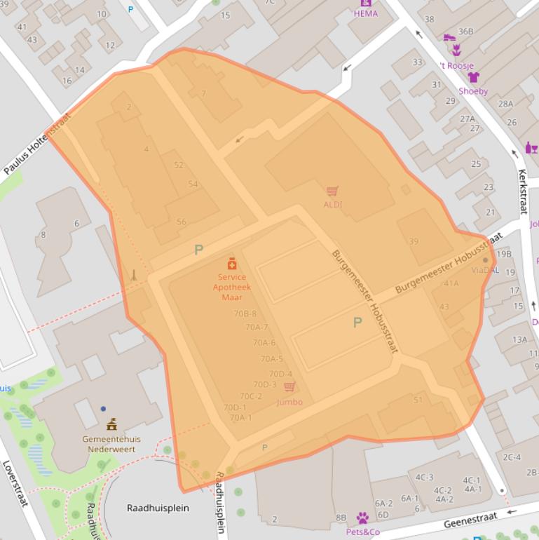 Kaart van postcodegebied 6031VA.