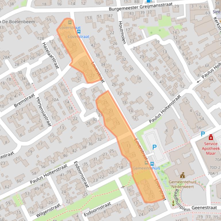 Kaart van postcodegebied 6031VJ.