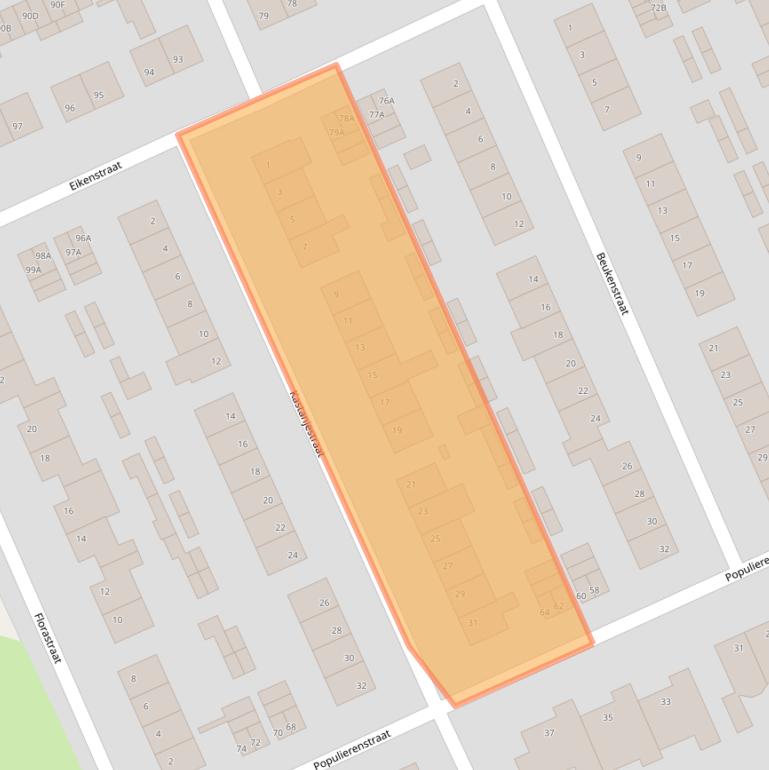 Kaart van postcodegebied 6031XH.