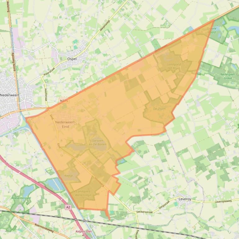 Kaart van postcodegebied 6034.