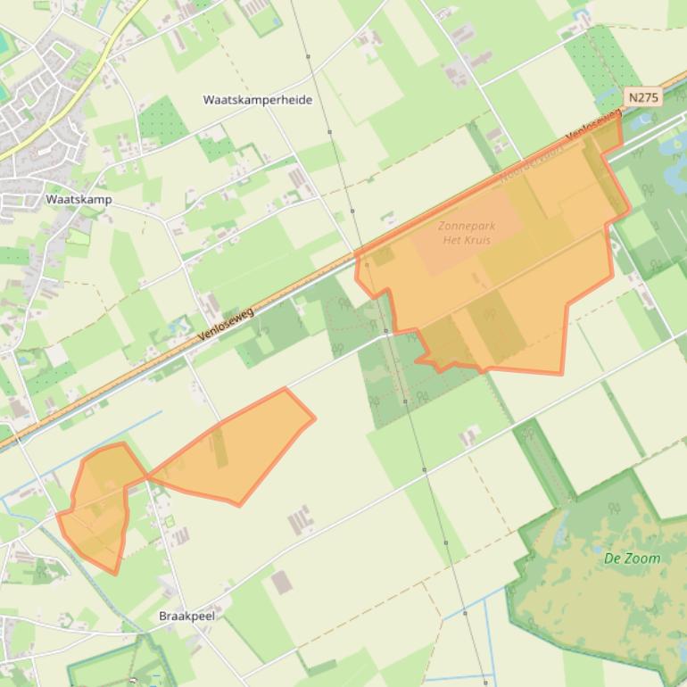 Kaart van postcodegebied 6034RD.