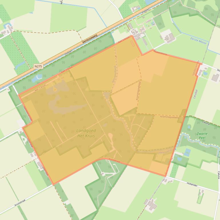 Kaart van postcodegebied 6034RE.