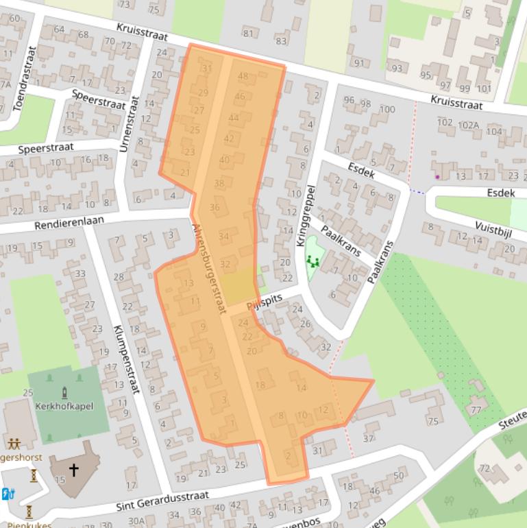 Kaart van postcodegebied 6034RX.