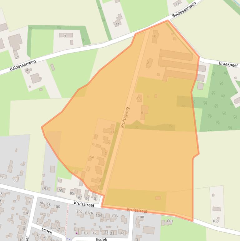 Kaart van postcodegebied 6034RZ.