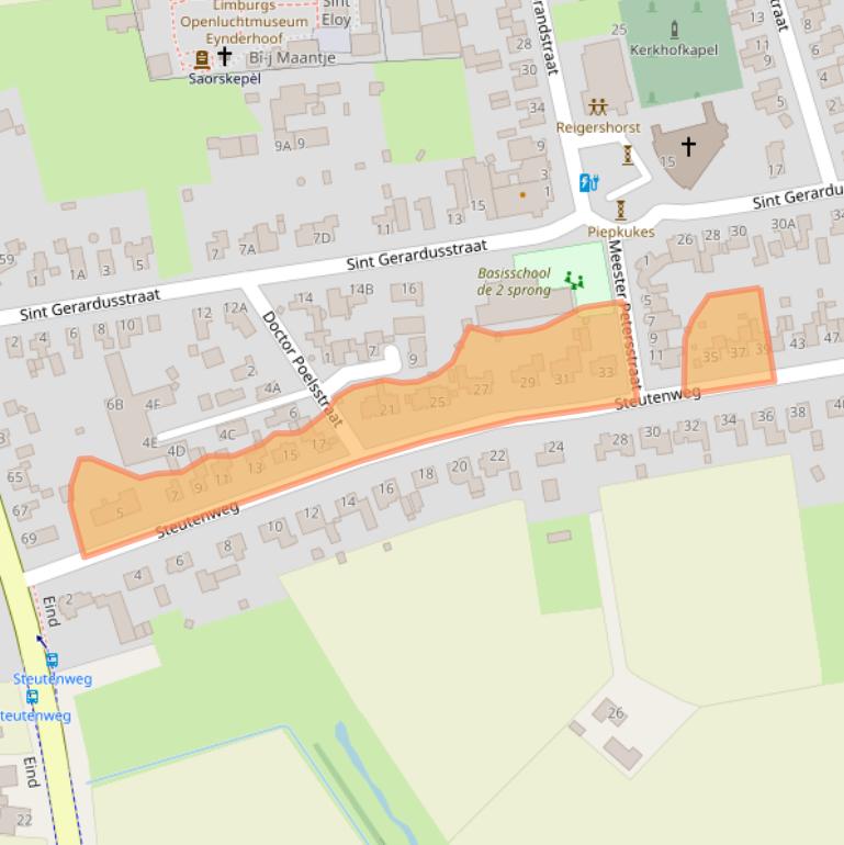 Kaart van postcodegebied 6034SB.